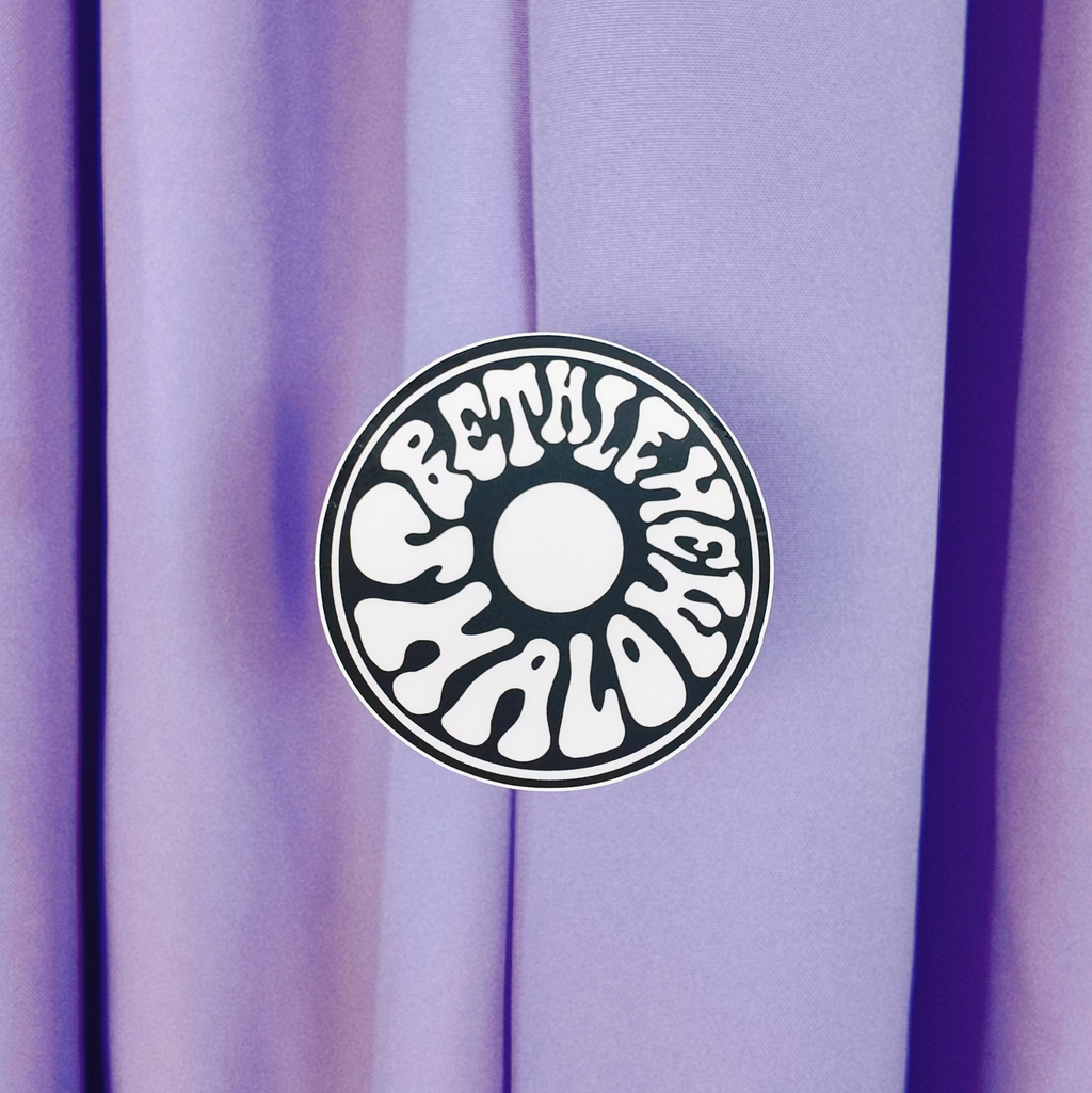 B&W Record Circle Sticker