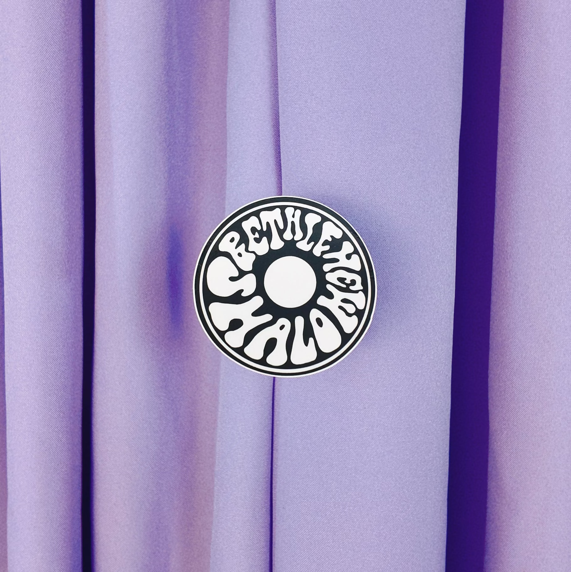 B&W Record Circle Sticker